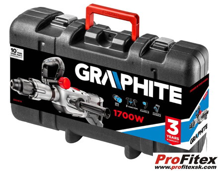  GRAPHITE - BÚRACIE KLADIVO SDS MAX 1700W, KUFOR