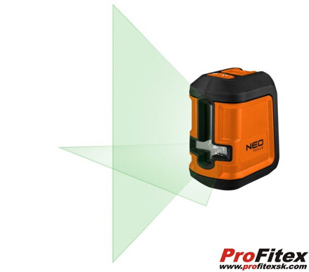 KRÍŽOVÝ LASER 15 M, ZELENÝ, NEO 75-106
