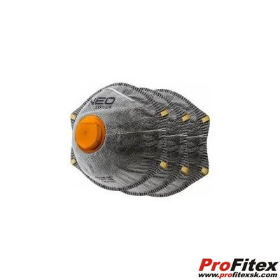 Respirátor FFP2 s aktívnym uhlím a ventilom bal. 3ks, NEO 97-301