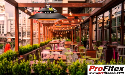 Stropný ohrievač 1 500 W IP44, diaľkové ovládanie NEO 90-034
