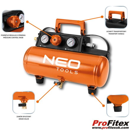 Aku kompresor 8 BAR 3,8 L Energy+ 18V  NEO  04-620