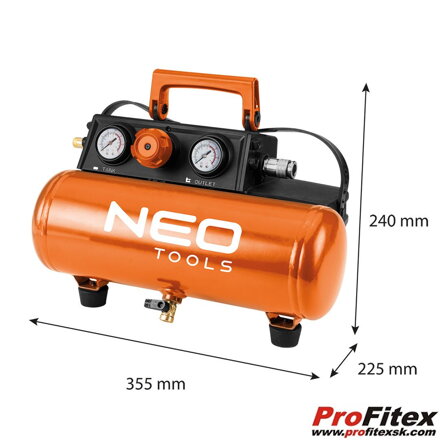 Aku kompresor 8 BAR 3,8 L Energy+ 18V  NEO  04-620