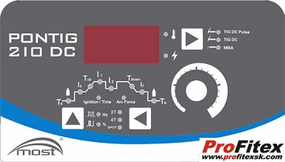 Set zváračka Pontig 210 DC MOST + horák a štartovacia sada, RV a káble