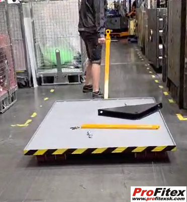 Vysokozáťažový pojazdný podvozok 16t, platforma rozmer1800x1250mm