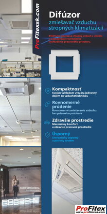 Difúzor - zmiešavač vzduchu klimatizácií