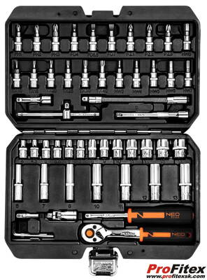 Gola sada 1/4", súprava 53 ks, NEO 10-006