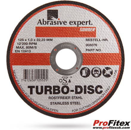 Kotúč Suhner - Turbo disc 125x1mm